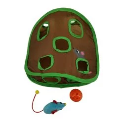 Tente De Jeu à Neuf Trous Avec Souris Et Cloche Pour Chat -Chats Fournitures Magasin Tente de jeu a neuf trous avec souris et cloche pour chat Pour toi Mon chat 1687437703504